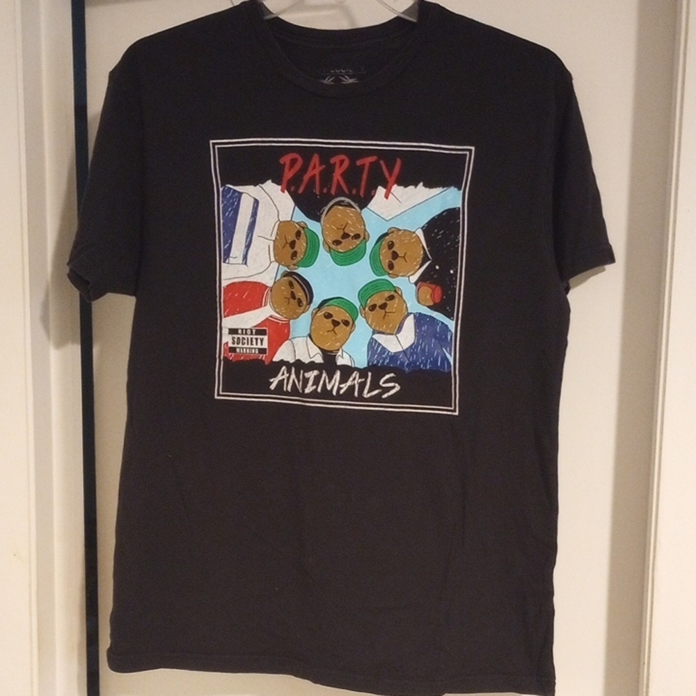 Society Black Cotton T-Shirt